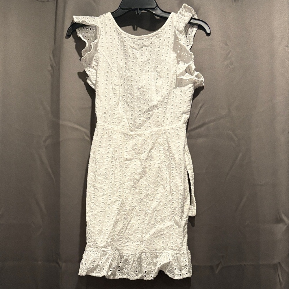 SHEIN White Eyelet Mini Dress